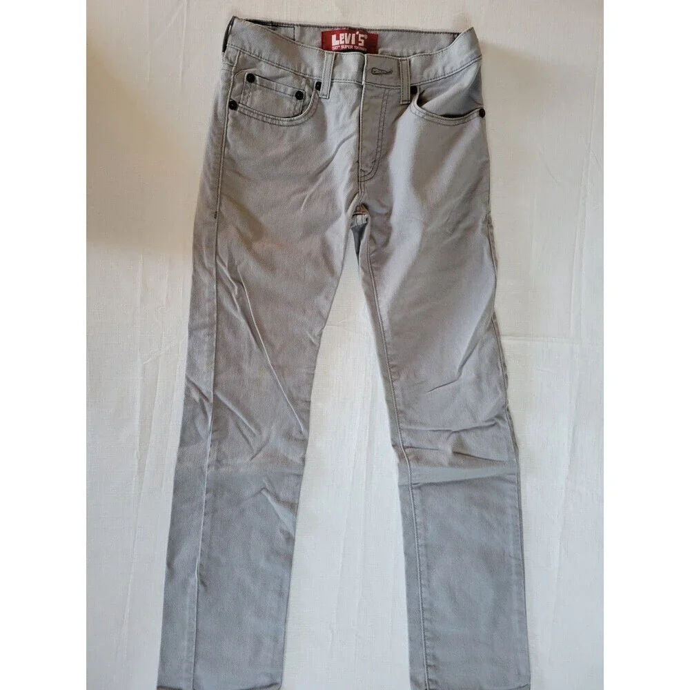 Levi's 510 Super Skinny Men's Jeans Size 14 Regular 27x27 Gray Denim